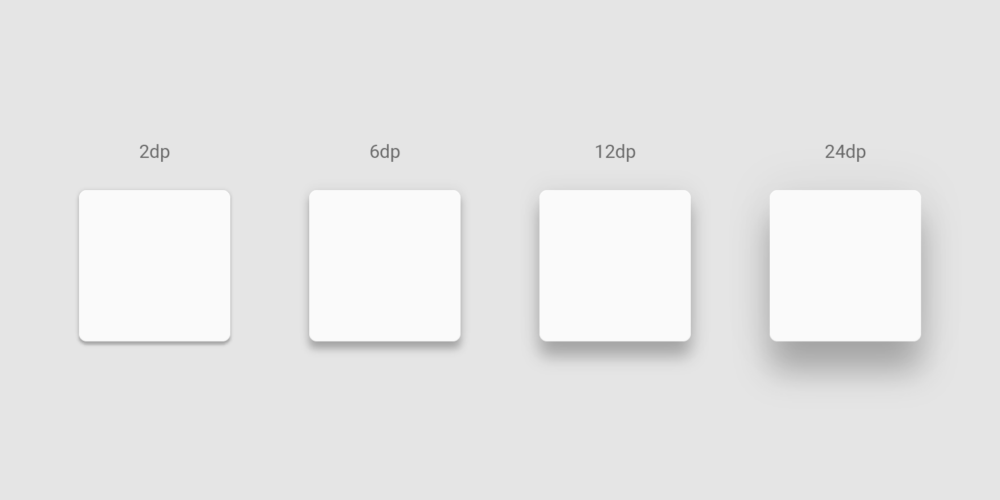 Sombras Material Design